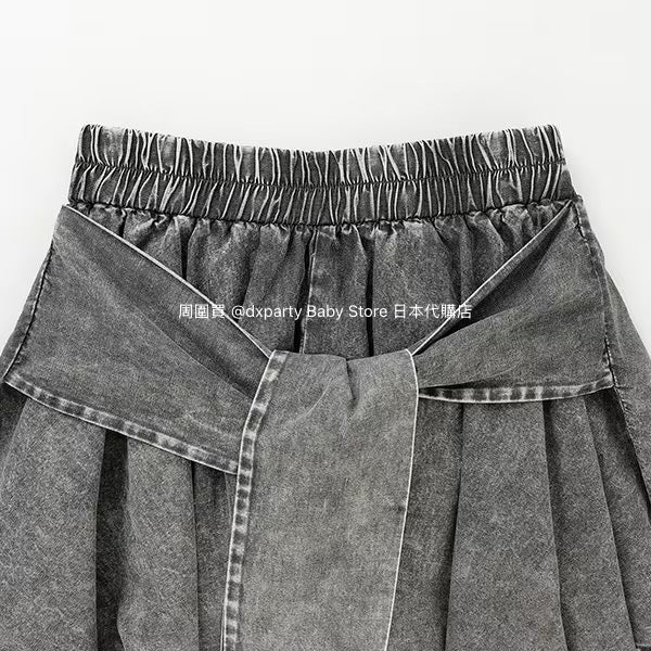 Lovetoxic Japanese children's clothing shirt wrap denim culottes 140-170cm girls summer PANTS