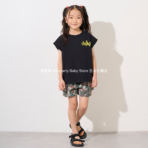 Japanese children's clothing X-girl Stages skateboard girl print top 90-140cm girls summer TOPS