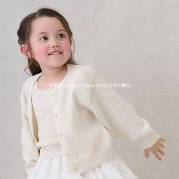 Japanese children's clothing pe#main knitted suspender jacket two-piece set 80-130cm girls summer outerwear tops