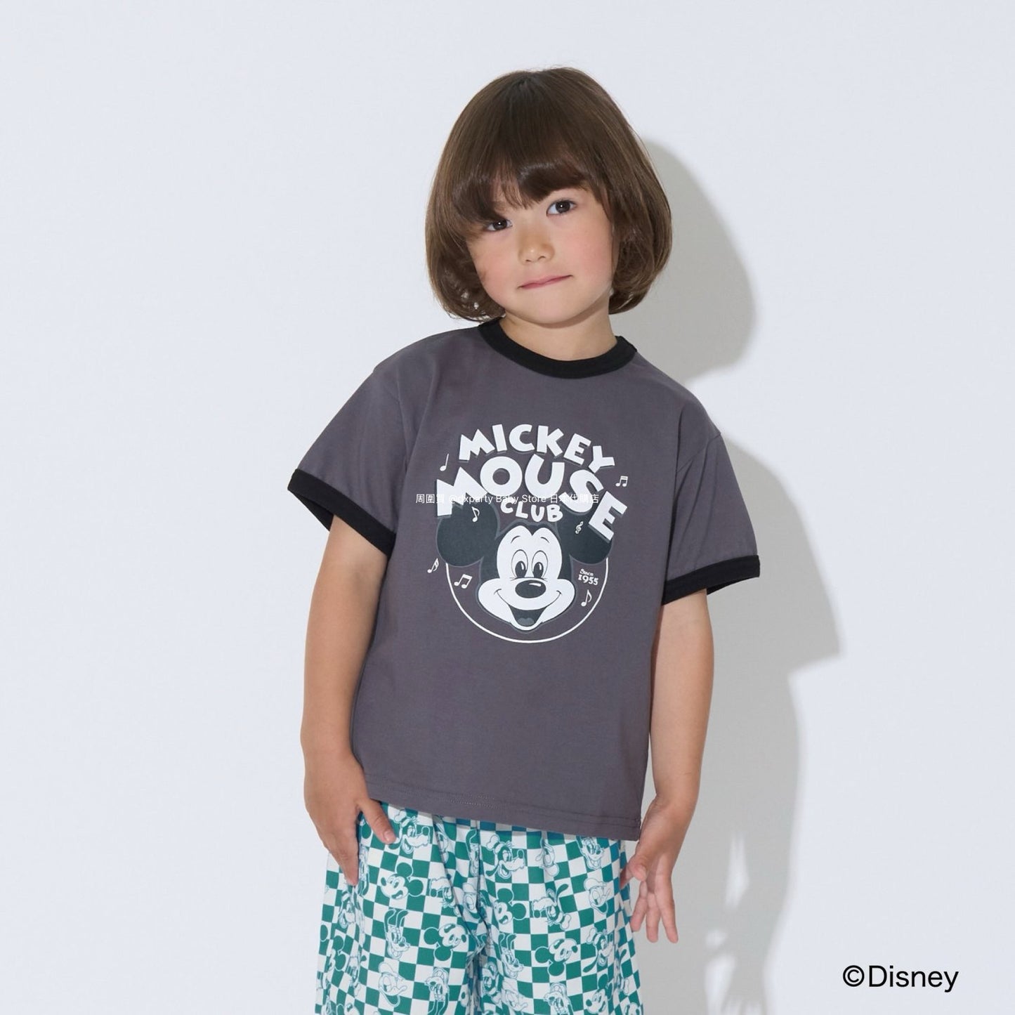 Japanese children's clothing b・R# x Diseny quick-drying UV-resistant printed tops (100-150cm) for boys and girls (summer TOPS)