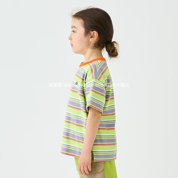 Japanese children's clothing mini#ML striped top 90-140cm boys/girls summer TOPS