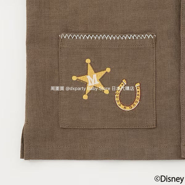 Japanese children's clothing pe#main x Disney shirt 80-130cm boys' summer TOPS