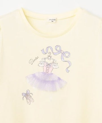 Japanese children's clothing aF#a325 3D printed top 90-160cm girls summer TOPS