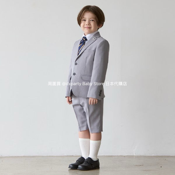 Japanese children's clothing pe#main three-piece suit 110-130cm boys' summer TOPS PANTS OUTERWEAR interview/banquet/performance