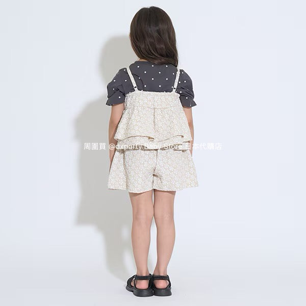 Japanese children's clothing Ly# mine tank top and shorts set 100-150cm girls summer TOPS PANTS