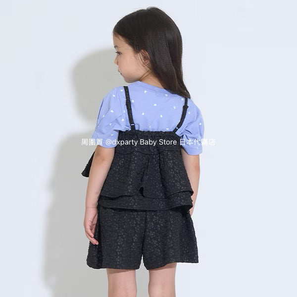 Japanese children's clothing Ly# mine tank top and shorts set 100-150cm girls summer TOPS PANTS