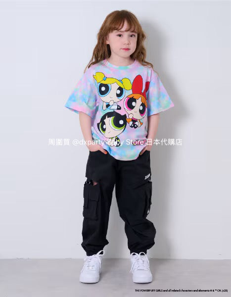 Japanese children's clothing X-girl Stages x Flying Girls tie-dye top 90-140cm girls summer TOPS