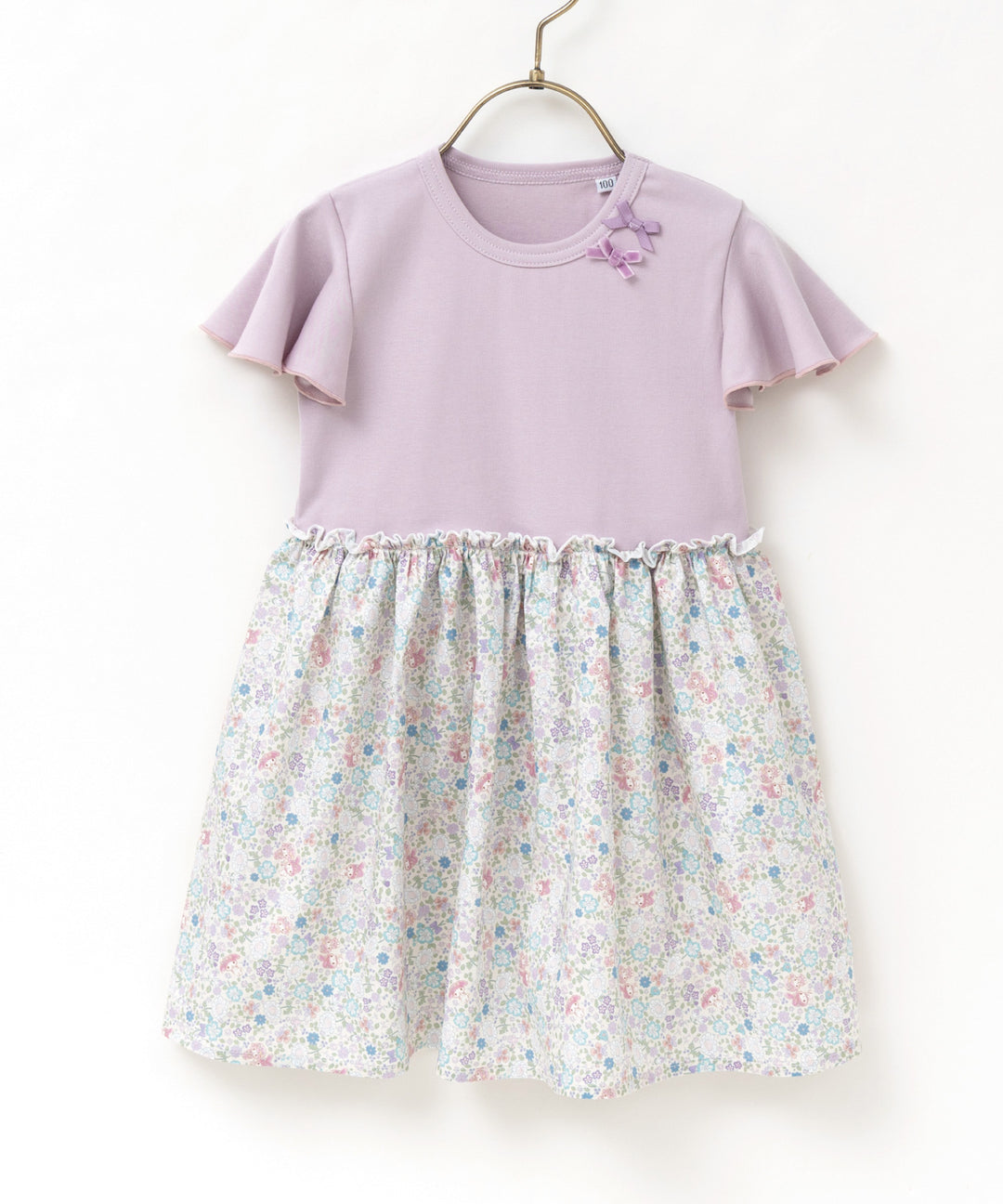 Japanese children's clothing panpantutu x Sanrio My Melody floral patchwork dress 80-140cm girls' summer dresses