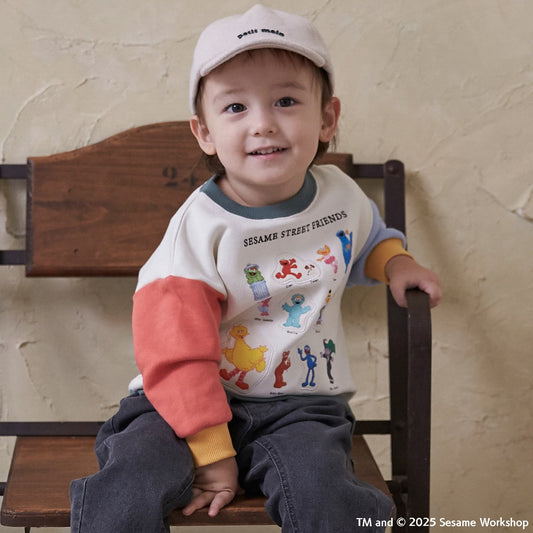 日本童裝 pe#main x SESAME STREET 芝麻街衛衣 80-130cm 男童款/女童款 冬季 TOPS