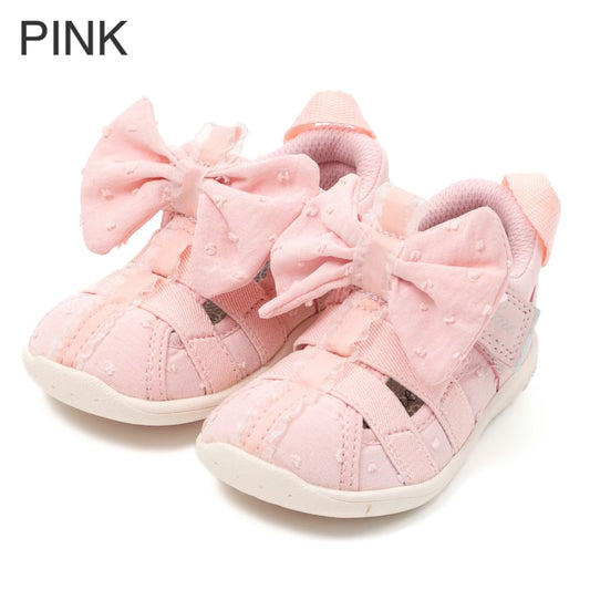 IFME CALIN Large Bow Amphibious Sneakers (Direct from Japan) - Healthy Functional Children's Shoes (12-15cm) (Girls' Shoes)