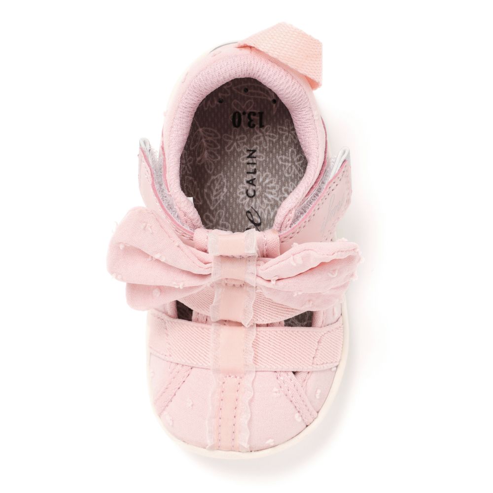 IFME CALIN Large Bow Amphibious Sneakers (Direct from Japan) - Healthy Functional Children's Shoes (12-15cm) (Girls' Shoes)