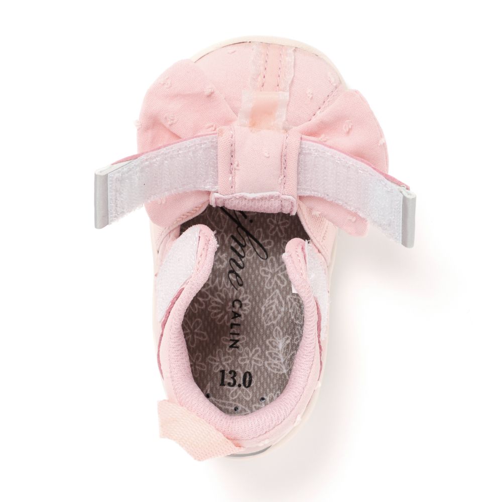 IFME CALIN Large Bow Amphibious Sneakers (Direct from Japan) - Healthy Functional Children's Shoes (12-15cm) (Girls' Shoes)