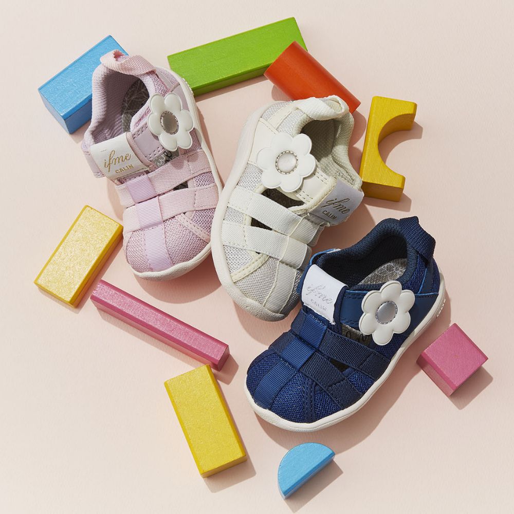 IFME CALIN Daisy Amphibious Sneakers (Direct from Japan) - Healthy Functional Children's Shoes (12-15cm) for Girls