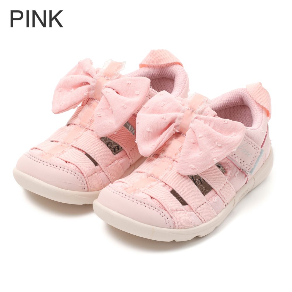 IFME CALIN Large Bow Amphibious Sneakers (Direct from Japan) - Healthy Functional Children's Shoes (15-21cm) - Girls' Shoes