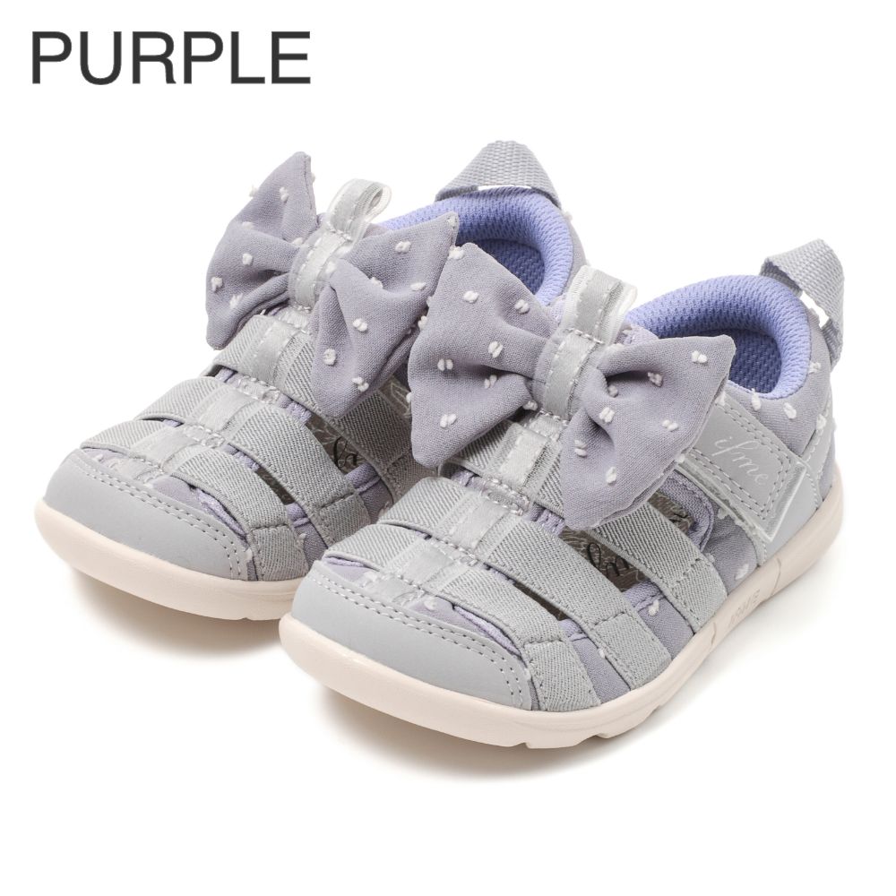 IFME CALIN Large Bow Amphibious Sneakers (Direct from Japan) - Healthy Functional Children's Shoes (15-21cm) - Girls' Shoes
