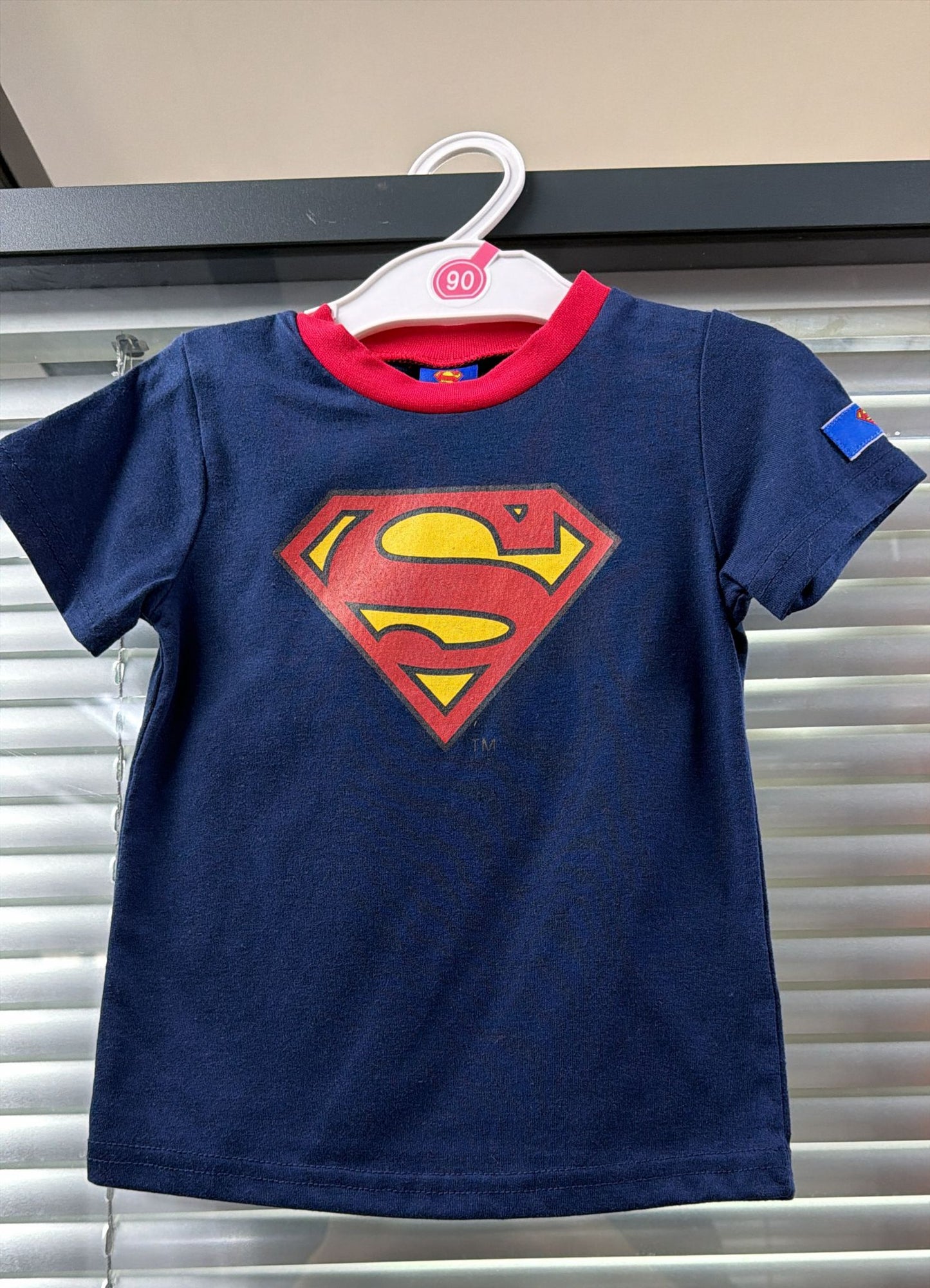 現貨區1-2日寄出--日本童裝 西松屋 x Marvel Superman 上衣 90cm 男童款 夏季 Tops