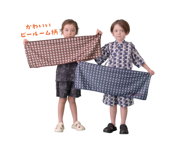 日本童裝 b・R#  日本甚平(送冷感毛巾 送完即止）100-130cm 男童款 夏季 日本和服 TOPS PANTS