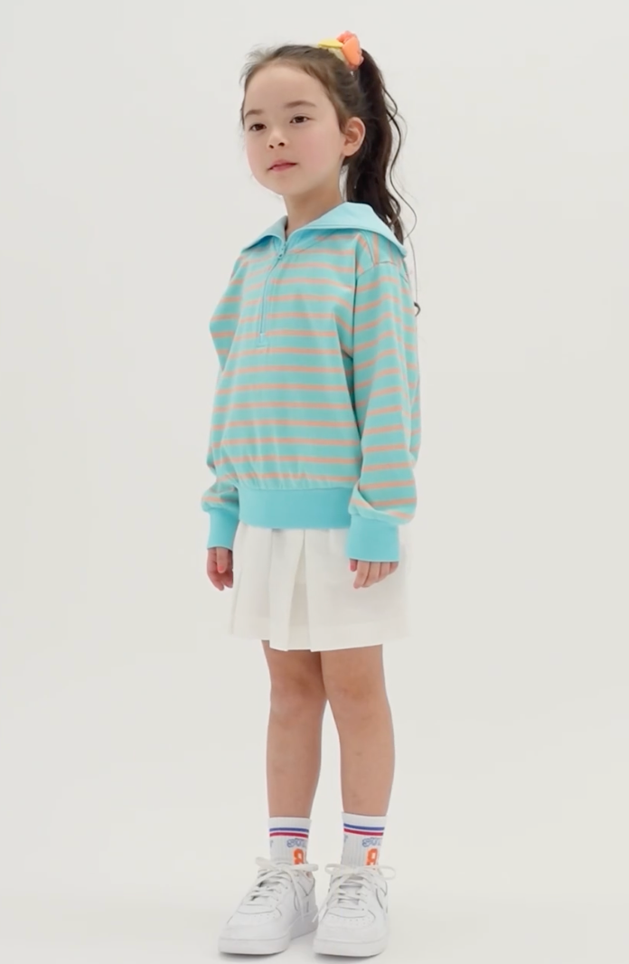 Japanese children's clothing mini#ML sailor collar top 100-140cm girls spring and summer TOPS