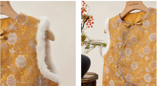 新年童裝 金韻呈祥唐裝背心裙 90-150cm 女童款 新年中式華服唐裝 新春馬年 2026年