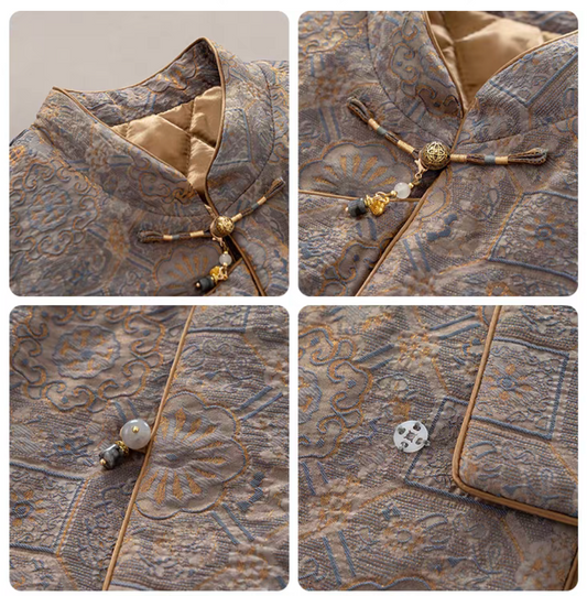 新年童裝 琥珀流光唐裝外套 90-160cm 男童款 新年中式華服唐裝 新春馬年 2026年 AAA