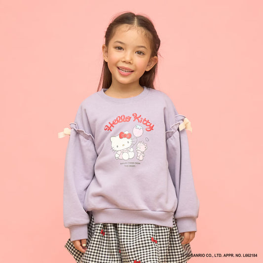 日本童裝 Ly# mine x Sanrio 速乾系列 Hello Kitty印花衛衣 100-140cm 女童款 冬季 TOPS
