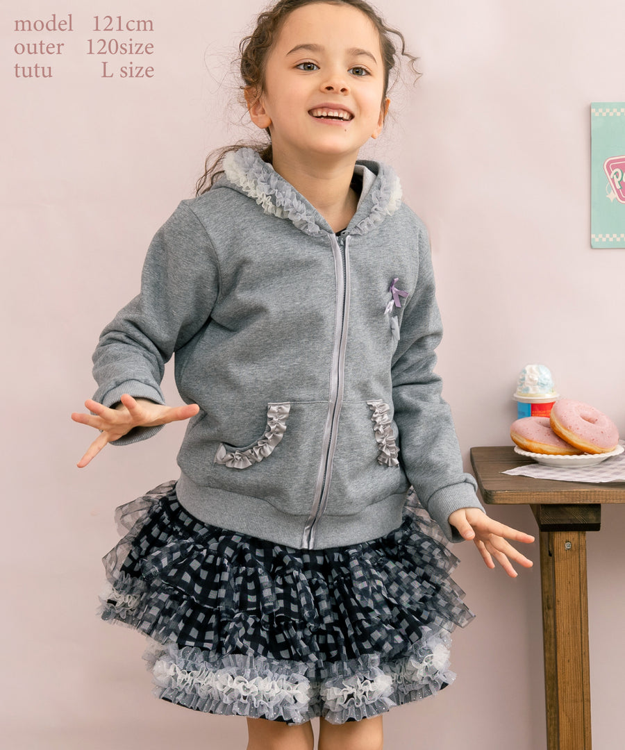 Japanese children's clothing panpantutu BB plaid black ballet tutu skirt 70-140cm girls' newborn baby summer SKIRTS