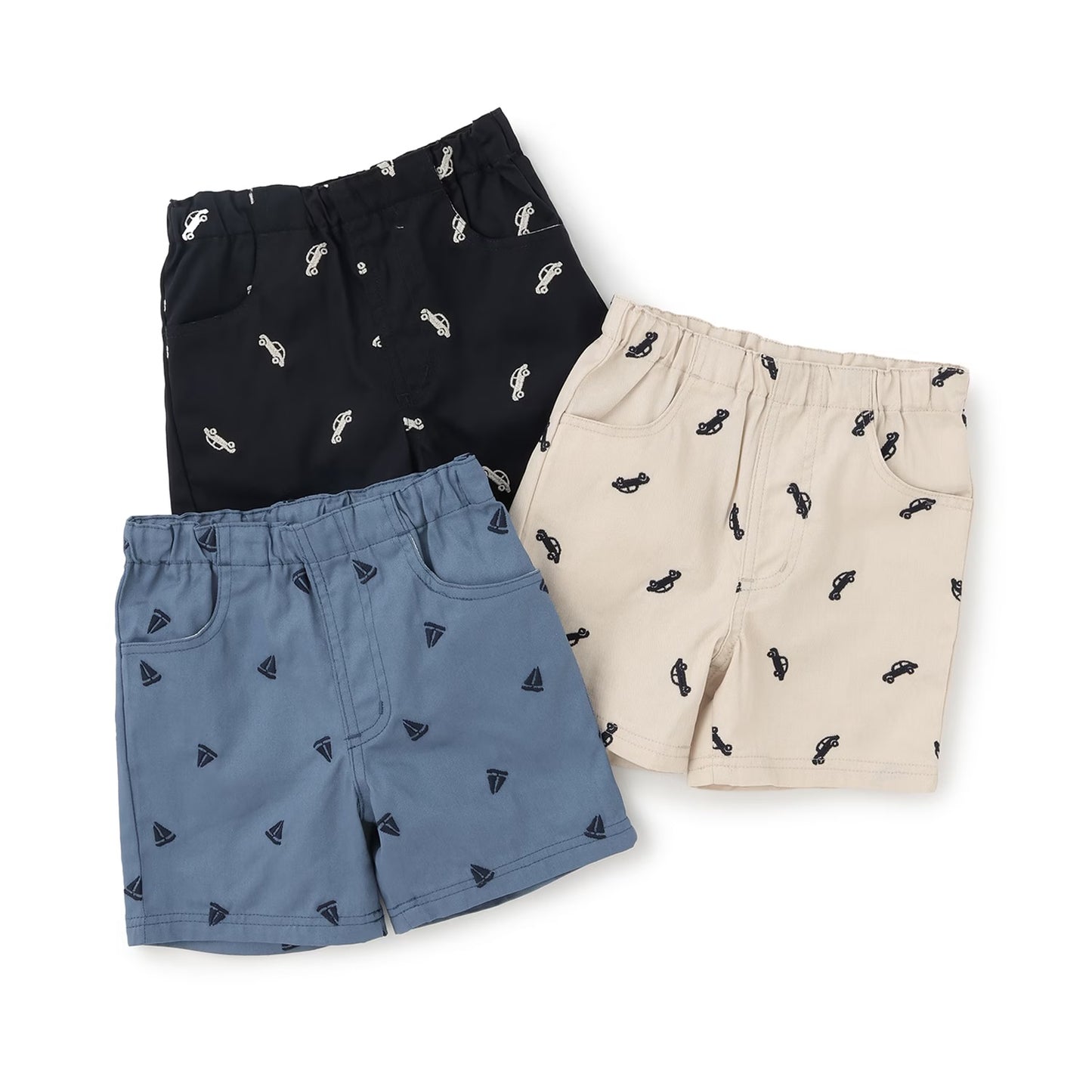 日本童裝 pe#main 刺繡圖案短褲 80-130cm 男童款 夏季 PANTS