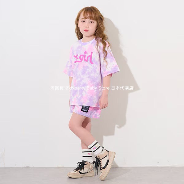 Japanese children's clothing X-girl Stages tie-dye shorts 80-140cm girls' summer PANTS