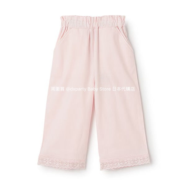 Japanese children's clothing pe#main lace wide-leg pants 80-130cm girls summer PANTS