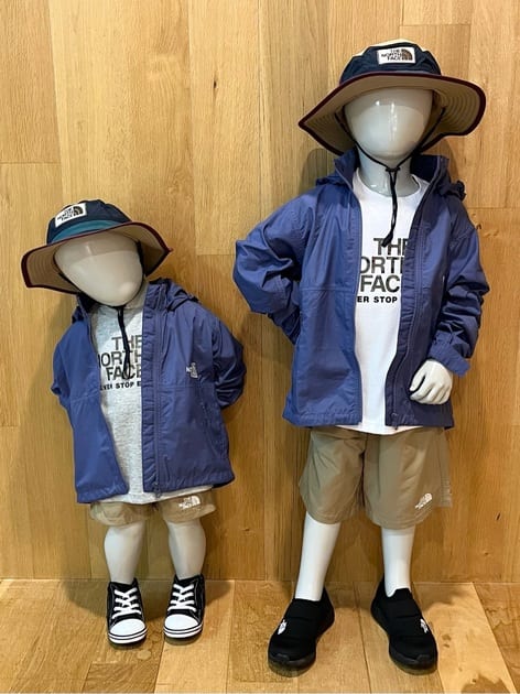 Japanese children's clothing TNF UV protection camouflage logo top 130-160cm boys/girls summer TOPS