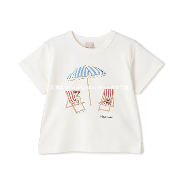 Japanese children's clothing pe#main printed tops 80-130cm boys' summer TOPS