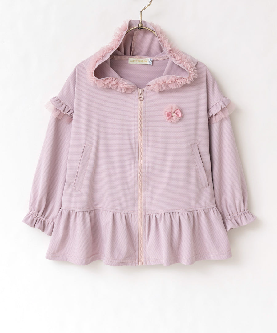 Japanese children's clothing panpantutu UV protection quick-drying series ruffled jacket 80-150cm girls summer outerwear