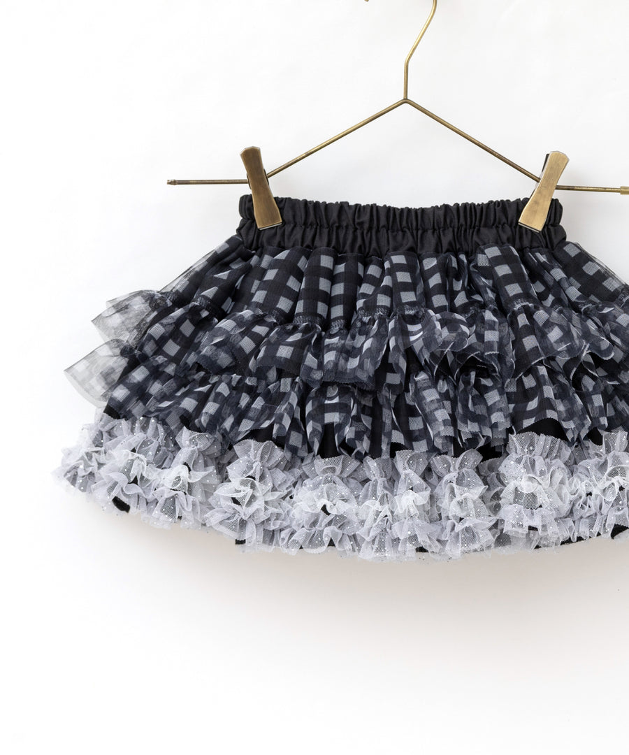 Japanese children's clothing panpantutu BB plaid black ballet tutu skirt 70-140cm girls' newborn baby summer SKIRTS