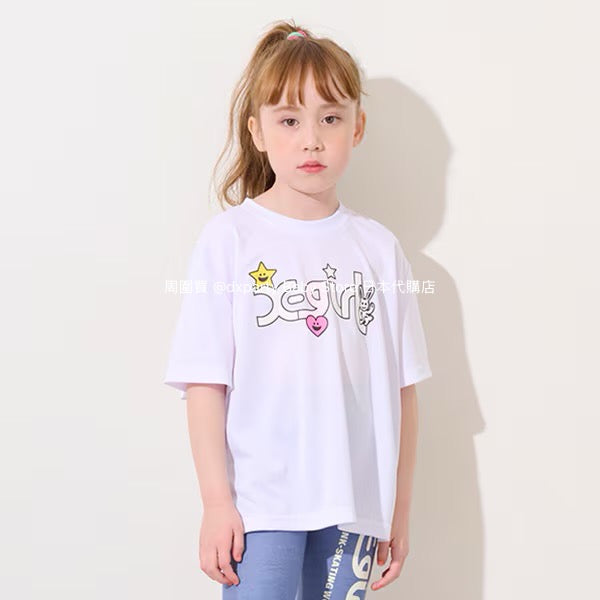 Japanese children's clothing X-girl Stages contact cool water absorption quick dry color changing print top 80-140cm girls summer TOPS