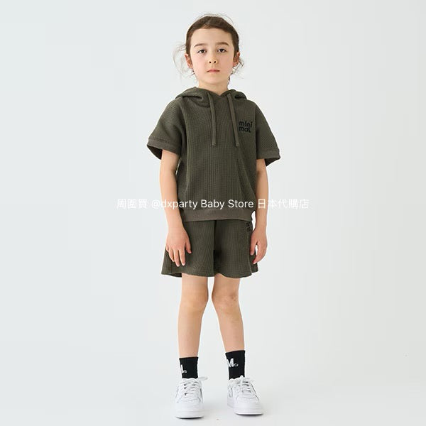 Japanese children's clothing mini#ML waffle shorts 90-140cm boys/girls summer PANTS