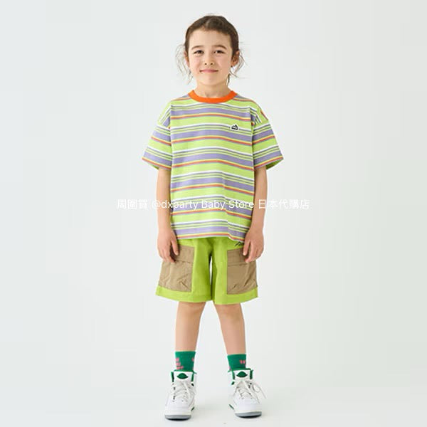 Japanese children's clothing mini#ML striped top 90-140cm boys/girls summer TOPS