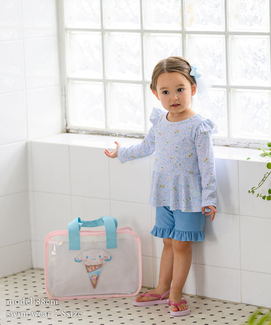 Japanese children's clothing panpantutu x Sanrio Cinnamoroll UV protection two-piece swimsuit set 95-130cm girls summer swimsuit special edition
