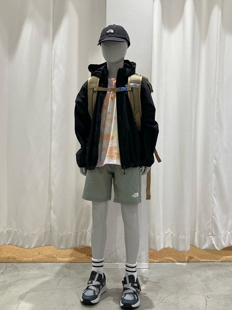 Japanese children's clothing TNF quick-dry series tie-dye logo top 130-160cm boys/girls summer TOPS