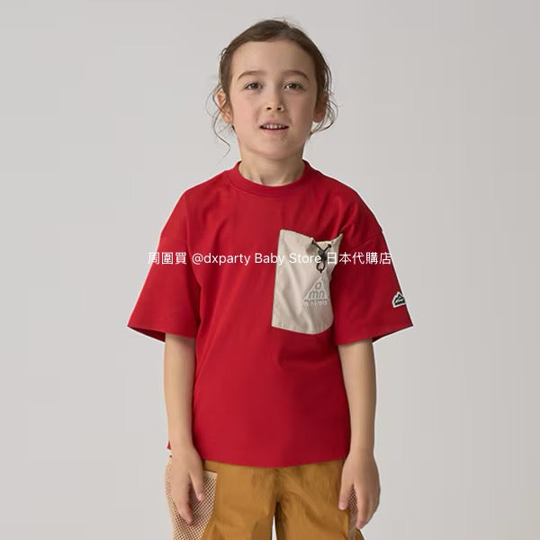 Japanese children's clothing mini#ML water-absorbing quick-drying mountain series pocket sports top 90-140cm boys'/girls' summer TOPS