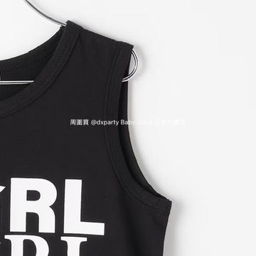 Japanese X-girl Stages Mesh Top and Dress Set (110-140cm) for Girls Summer
