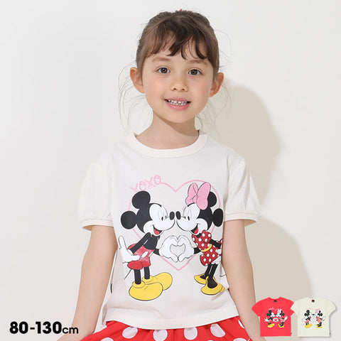 日本童裝 BDL x Disney 相親相愛米奇米妮短袖上衣 80-130cm 女童款 夏季 TOPS