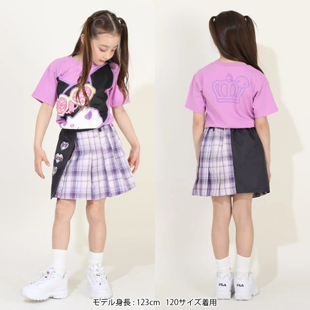 Japanese BDL x Sanrio Checkered Pleated Skirt 80-140cm Girls Summer SKIRTS