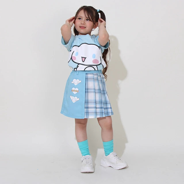 Japanese BDL x Sanrio Checkered Pleated Skirt 80-140cm Girls Summer SKIRTS