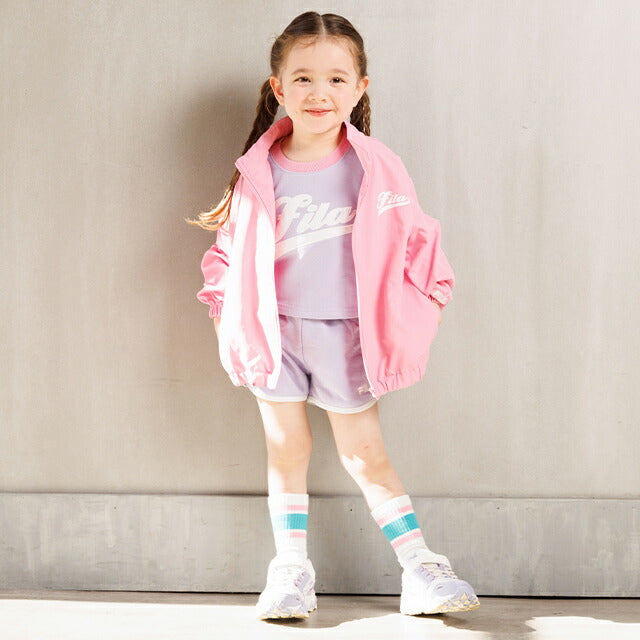 BDL x FILA Special Edition 3-Piece Set with Sports Backpack (90-140cm) for Girls Spring/Summer: TOPS PANTS OUTERWEAR