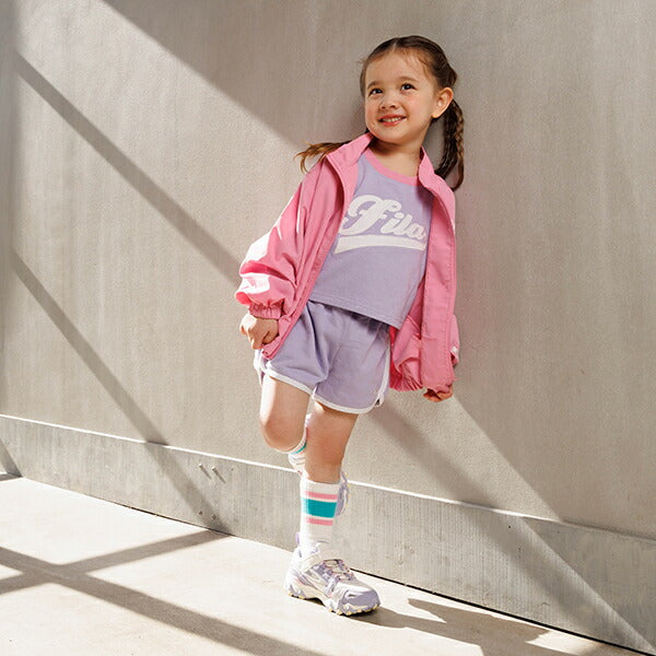BDL x FILA Special Edition 3-Piece Set with Sports Backpack (90-140cm) for Girls Spring/Summer: TOPS PANTS OUTERWEAR