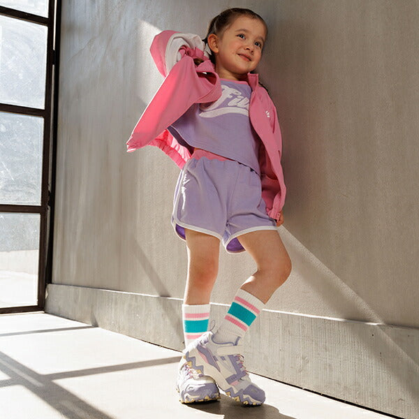 BDL x FILA Special Edition 3-Piece Set with Sports Backpack (90-140cm) for Girls Spring/Summer: TOPS PANTS OUTERWEAR