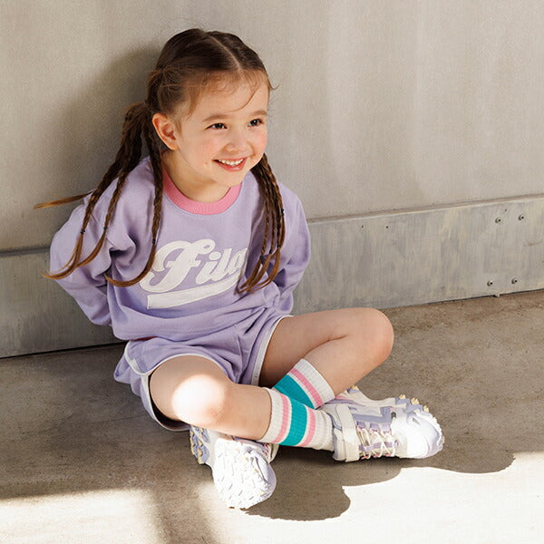 BDL x FILA Special Edition 3-Piece Set with Sports Backpack (90-140cm) for Girls Spring/Summer: TOPS PANTS OUTERWEAR