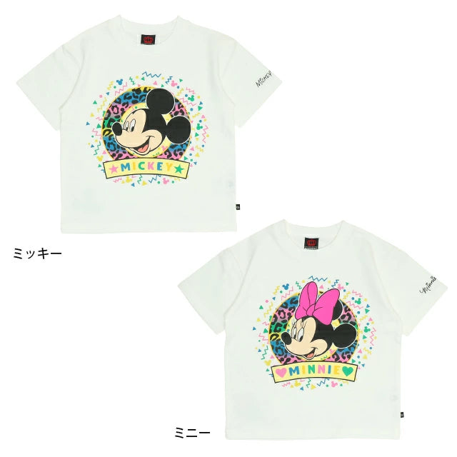Japanese BDL x Disney Mickey and Minnie Mouse Short-Sleeved Tops (80-150cm) for Boys and Girls Summer