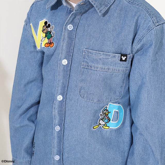 Japanese BDL x Disney Parent-Child Denim Shirt 90-130cm Boys Summer TOPS