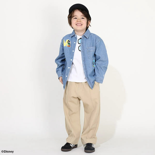 Japanese BDL x Disney Parent-Child Denim Shirt 90-130cm Boys Summer TOPS